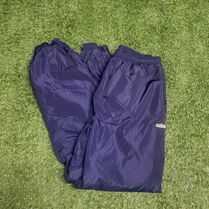 Adidas Track Pants Men’s XL Navy 90s Vintage Sports Joggers Zip Ankle Insulated